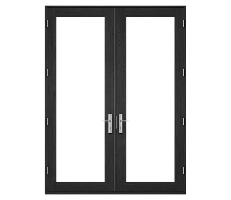 Pella Reserve Contemporary Wood Hinged Patio Door in Greenville